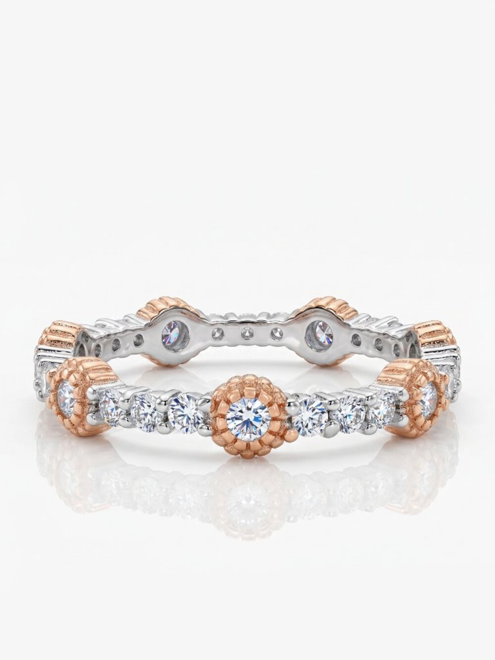 Stackable Eternity Ring, 925 Sterling Silver Bohemian